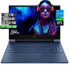 HP - Portátil Gamer Victus Intel Core I5 RTX 3050 4GB 1TB 64GB 15.6" 144Hz