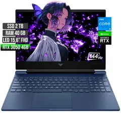 HP - VICTUS INTEL CORE I5-12450H RTX 3050 4GB SSD 2TB RAM 40GB LED 15,6" FHD 144Hz
