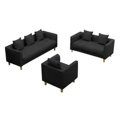 GENERICO - SALA MODERNA KIRA MICROFIBRA NEGRO