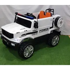 BEBESUNITA - CARRO ELECTRICO DE POLICIA BLANCO