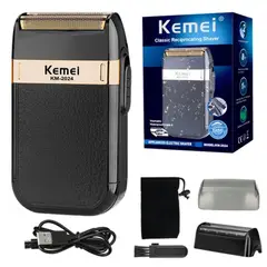 KEMEI - Máquina Afeitadora Km-2024 Negra 100v240v_.