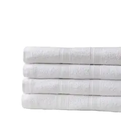 FATELARES - Set X 6 Toallas De Cuerpo Cristal 70x140cm 350gr Blancas