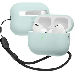ELAGO - Estuche Compatible Airpods Pro 2 Con Cordón Verde Menta