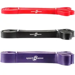 SPORT FITNESS - Banda Poder Elástica 3 Pzs Sportfitness Tonificacion Gym Kit