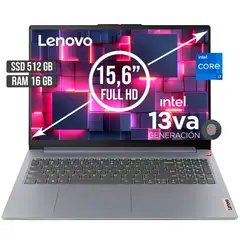 LENOVO - IDEAPAD INTEL CORE I7-13620H SSD 512GB RAM 16GB LED 15,6 FULL HD