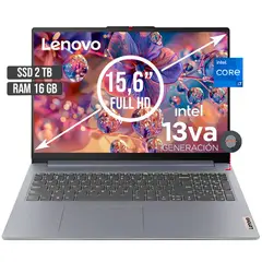 LENOVO - IDEAPAD INTEL CORE I7-13620H SSD 2TB RAM 16GB LED 15,6 FULL HD