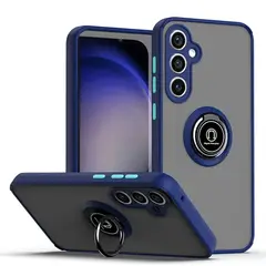GENERICO - Funda Estuche Mate Con Anillo Compatible Samsung S23 FE Azul