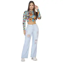 ATYPICAL - Pantalón Mujer Azul Claro 33463