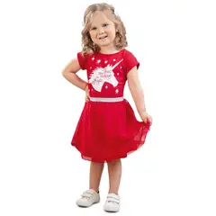 MARKETING PERSONAL - Vestido Infantil Femenino Rojo Mp 34422