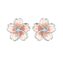GENERICO - Aretes Topos Flor Otoño Para Niña O Mujer Fabricados En Plata 925