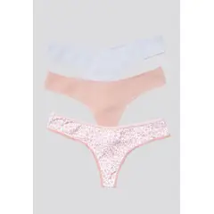 FORMAS INTIMAS - Brasilera Paq X3 Mujer Blanco/Rosa/Estampado FI 96636