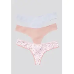 FORMAS INTIMAS - Brasilera Paq X3 Mujer Blanco/Rosa/Estampado FI 96636