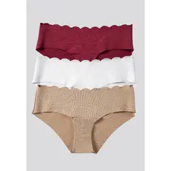 FORMAS INTIMAS - Cachetero Paq X3 Mujer Blanco/Caramelo/Vino FI 91000