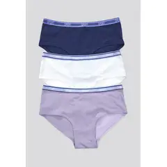 FORMAS INTIMAS - Cachetero Paq X3 Infantil Azul Oscuro/Blanco/Lila FI 87474