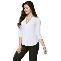 MARKETING PERSONAL - Blusón Mujer Blanco Mp 45941