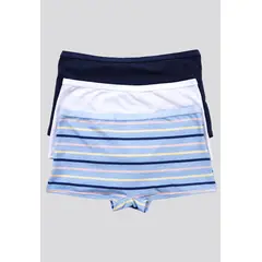 FORMAS INTIMAS - Bóxer Paq X3 Infantil Azul Claro/Azul Navy/Blanco FI 34641