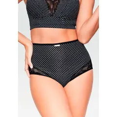 FORMAS INTIMAS - Panty Mujer Negro Estampado FI 88162