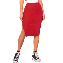 ATYPICAL - Falda Larga Mujer Rojo 34748