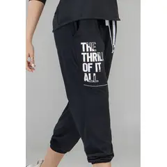 FORMAS INTIMAS - Pantalón Sudadera Mujer Negro FI 5566