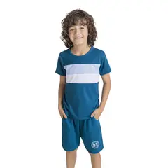 MARKETING PERSONAL - Bermuda Infantil Azul Petróleo Mp 1872