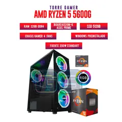 AMD - TORRE GAMER RYZEN 5 5600G 32GB RAM SSD 512GB BOARD A520M-K ASUS PRIME