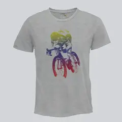 CREACIONES NU CROWN - Camiseta Nasa Ciclista Ciclismo Colombia hombre Gris Original Nu Crown