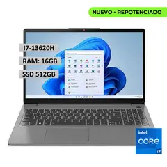 LENOVO - Portatil Ideapad Slim 3 Intel Core I7 13620h RAM 16gb SSD 512gb 15 WIN 11