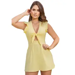 ATYPICAL - Enterizo Corto Mujer Amarillo 88378