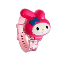 DAYOSHOP - Reloj Niñas Digital Luces Sonido Tapa Infantil Coneja.