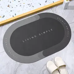 GENERICO - Tapete Absorbente Antideslizante Para Baño Living Simple 58c