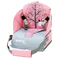 ASALVO - Silla Comedor Para Bebe Tipo Booster Nordic Rosa