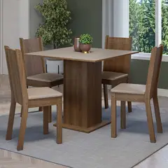 MADESA - Juego de Comedor Samara con 4 Sillas
