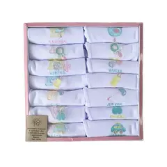 EL ROPERO DE SARITA - Semana Encantada Set Semanario Bebés 14 Piezas Blanco Rosado.