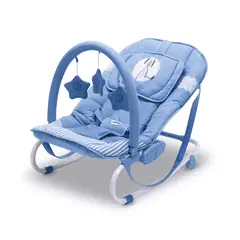 ASALVO - MECEDORA VIBRADORA BEBÉ RELAX CONEJITO AZUL CLARO