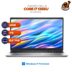 DELL - Portátil Inspiron 15 DC15250 / Intel Core i7-1355U / 24GB RAM / 1TB SSD / 15.6” FHD