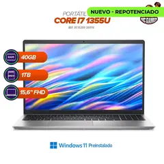 DELL - Portátil Inspiron 15 DC15250 / Intel Core i7-1355U / 40GB RAM / 1TB SSD / 15.6” FHD