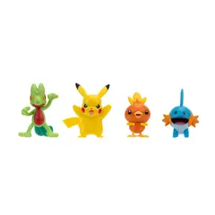 POKEMON - Figuras Set X4 5 Cm Pikachu Torchic Treecko y Mudkip