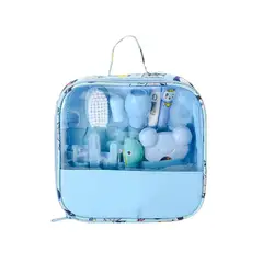 MUNDO BEBE - Kit de aseo completo y cuidado personal 14 piezas azul niño