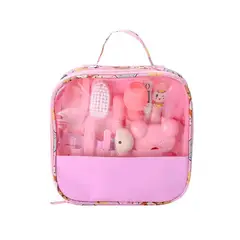 MUNDO BEBE - Kit de aseo completo y cuidado personal 14 piezas rosa