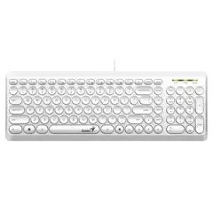 GENIUS - Teclado Multimedia Slimstar Q200 Blanco En Español