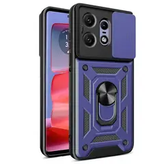 GENERICO - Funda Estuche Case Slider Compatible Con Motorola Edge 50 Pro Azul