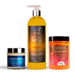 GENERICO - KIT HIDRATANTE HYDROVERA 250 NARANJA + CORPOGEL 150 G + HYALUCREAM