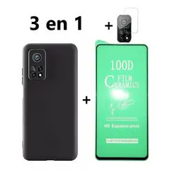 GENERICO - Estuche Funda para Xiaomi Mi 10t pro + Vidrio Cerámico + Vidrio Cámara