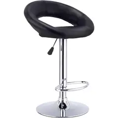 MOBLIHOUSE - Silla Barra Ovni Negra Acolchada Diseño Moderno