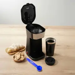 UNIVERSAL - Cafetera Personal de 1 solo Toque con Taza de Acero Inox