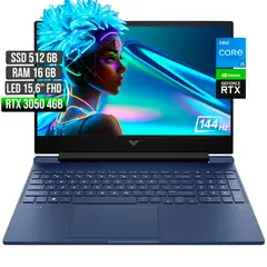 HP - VICTUS INTEL CORE I5-12450H RTX 3050 4GB SSD 512GB RAM 16GB LED 15,6" FHD 144Hz