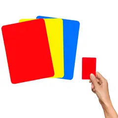 GENERICO - Tarjetas Arbitro Libreta Arbitraje Futbol Amarilla Azul Roja