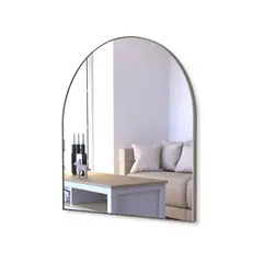 ALIK DISEÑO - Espejo De Arco Bajo Con Marco Metalico Plateado 60X70Cm