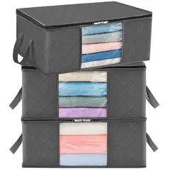 ONE PIXEL - Bolsas Organizador Ropa Set 3 Unids Almacenamiento Gris