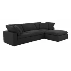 GENERICO - SALA MODERNA VERZZA MICROFIBRA NEGRO